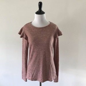 Ann Taylor Shoulder Ruffle Top - Small